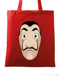 Sacosa din panza Dali mask Rosu