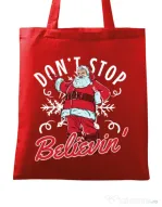 Sacosa din panza Dont stop believin Rosu