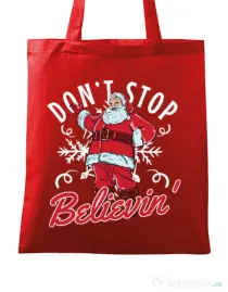 Sacosa din panza Dont stop believin Rosu