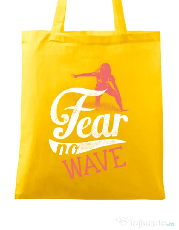 Sacosa din panza Fear no wave Galben