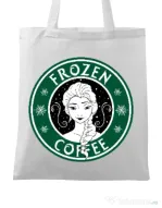 Sacosa din panza Frozen coffee Alb