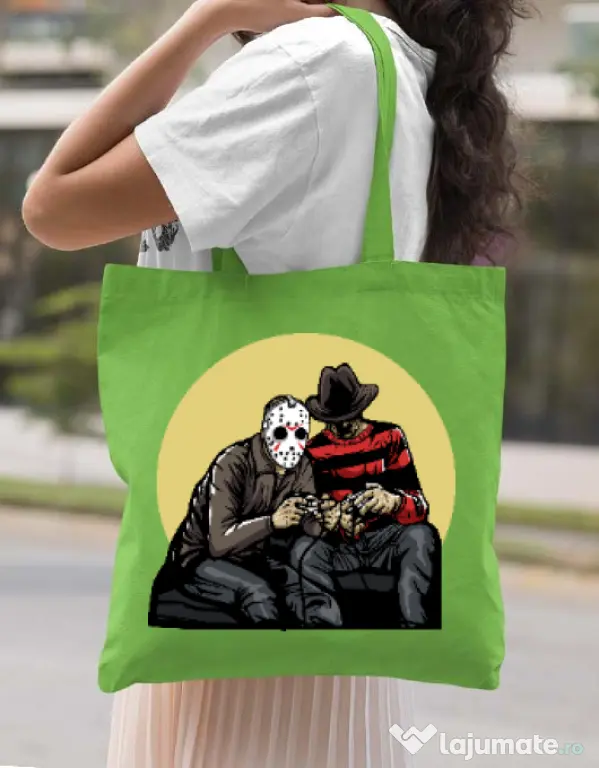 Sacosa din panza Gamers Verde mar