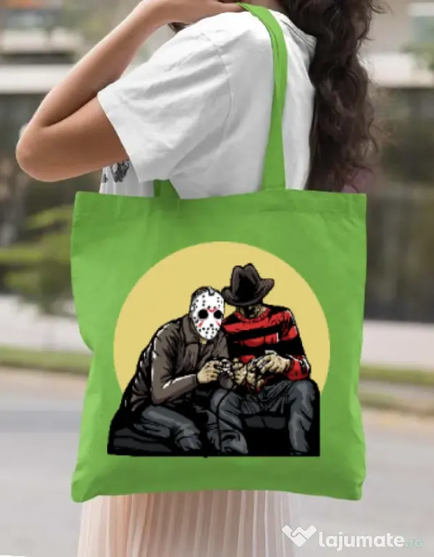 Sacosa din panza Gamers Verde mar