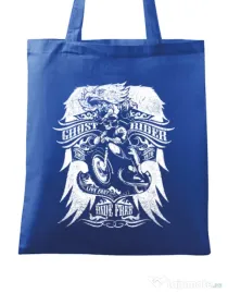 Sacosa din panza Ghost rider Albastru regal