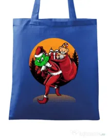 Sacosa din panza Grinch stole Christmas Albastru regal
