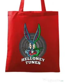 Sacosa din panza Helloney tunes Rosu