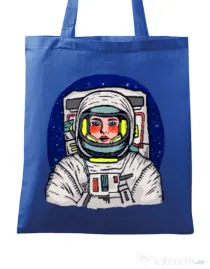 Sacosa din panza I need some space Albastru regal