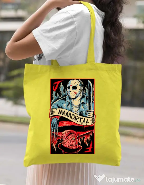 Sacosa din panza Immortal Galben