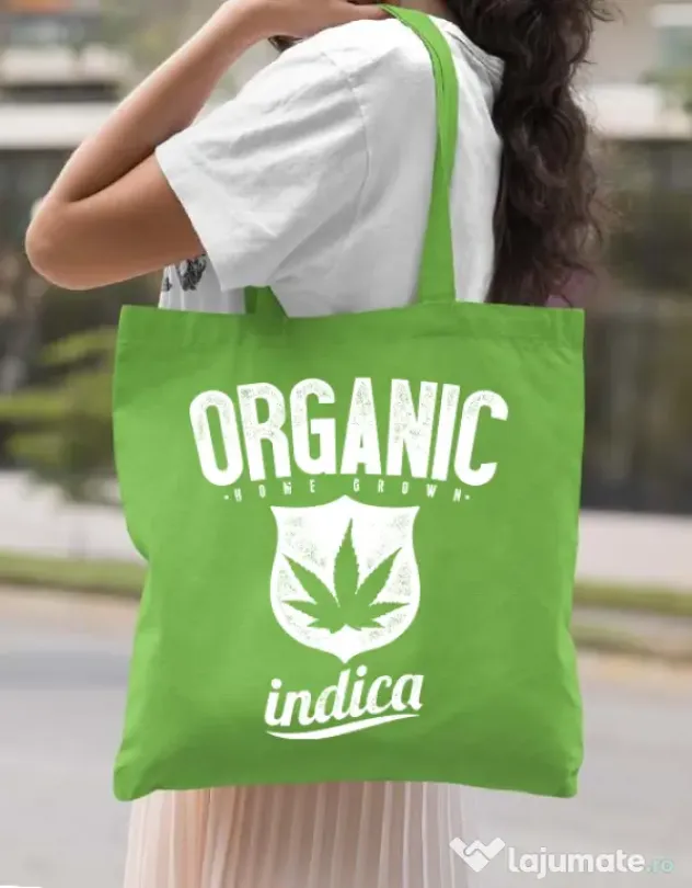 Sacosa din panza Indica Verde mar