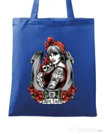 Sacosa din panza Lady luck Albastru regal