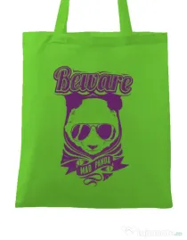 Sacosa din panza Mad Panda Verde mar