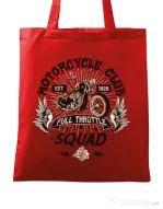 Sacosa din panza Motorcycle club Rosu