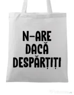 Sacosa din panza Nu are sens 2 Alb