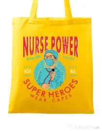 Sacosa din panza Nurse power Galben