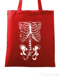 Sacosa din panza Ribcage Rosu