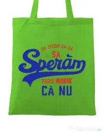 Sacosa din panza Sa zicem ca da Verde mar