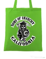 Sacosa din panza Sons of anarchy Verde mar