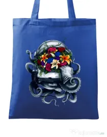 Sacosa din panza Space bloom Albastru regal