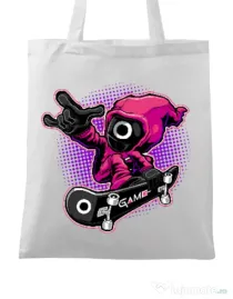 Sacosa din panza Squid Boy Alb
