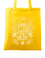 Sacosa din panza The future Galben