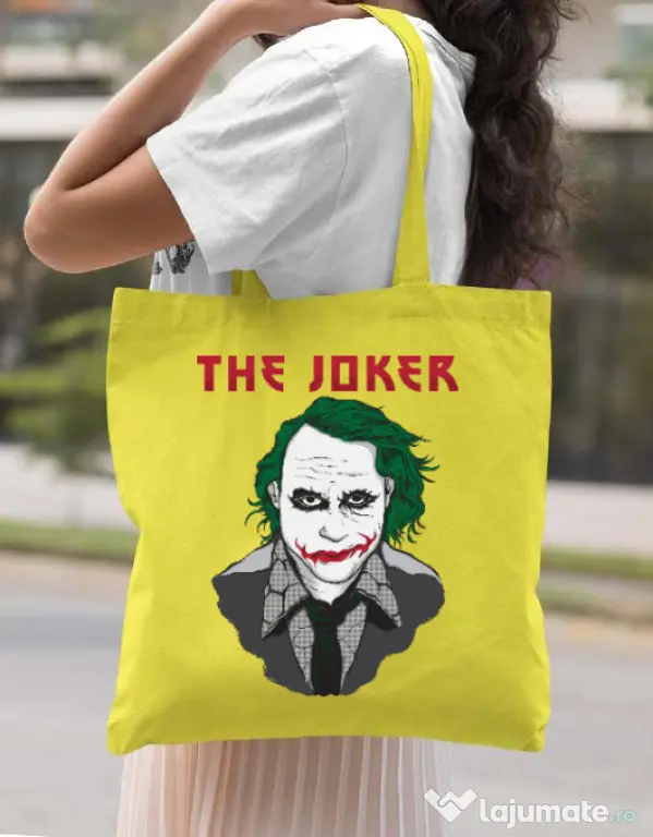 Sacosa din panza The joker Galben