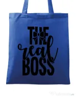 Sacosa din panza The real boss Albastru regal