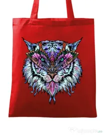 Sacosa din panza Tiger buterfly Rosu