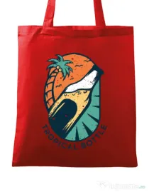 Sacosa din panza Tropical bottle Rosu