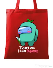 Sacosa din panza Trust me Rosu