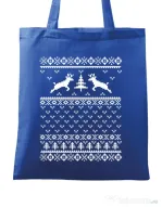 Sacosa din panza Ugly sweater Albastru regal