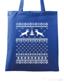 Sacosa din panza Ugly sweater Albastru regal