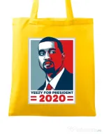 Sacosa din panza Yezzy for president Galben