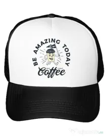 Sapca personalizata Amazing coffee Alb