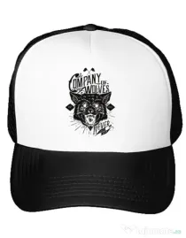 Sapca personalizata Company of wolves Alb