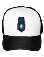 Sapca personalizata Running with the wolves Alb
