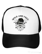 Sapca personalizata Wild and free Alb
