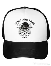 Sapca personalizata Wild and free Alb