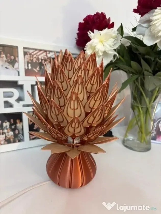 Veioză  decorativă 3D tip Frunza (30x20 cm) – Bec inclus