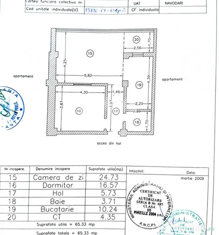 Mamaia Nord /Lidl - Apartament 2 camere decomadat 65 mp