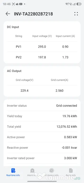 Invertor hibrid monofazat Huawei SUN2000-3KTL-L1, 3 kW
