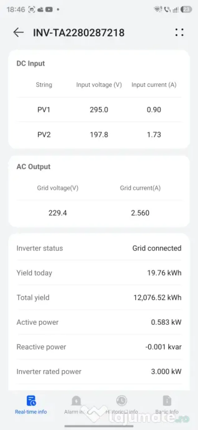 Invertor hibrid monofazat Huawei SUN2000-3KTL-L1, 3 kW