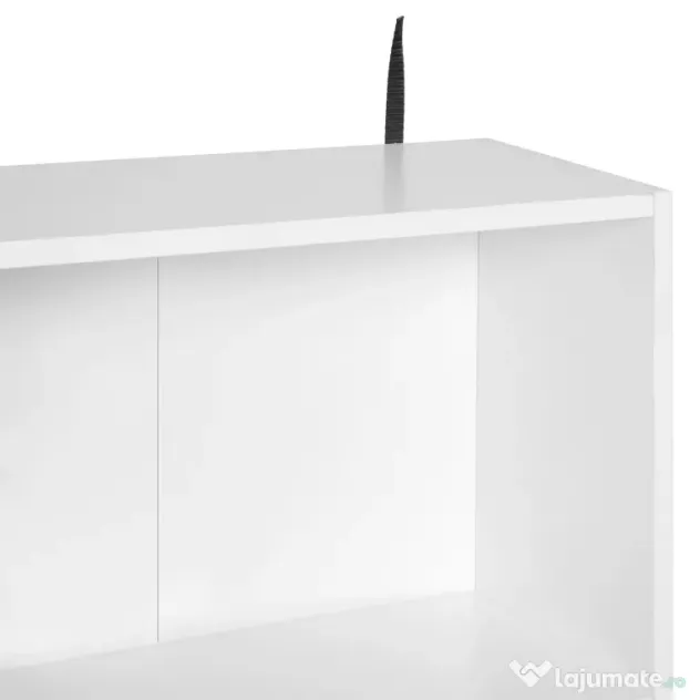 Homcom Biblioteca Alba 80×23,5×118 cm – Lemn cu Picioare din Pin