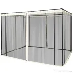 Plasa de Tantari Outsunny, Perdele de Rezerva, Balamale, 302x207cm, Negru si Bej | Aosom Romania