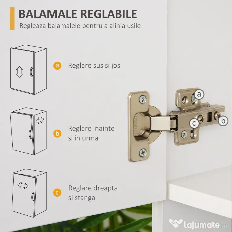 HOMCOM Bufet Modern din Lemn Alb cu 2 Dulapioare, Polite Reglabile, 1 Raft Deschis si 3 Sertare, 80x39,5x183,5cm | Aosom Romania