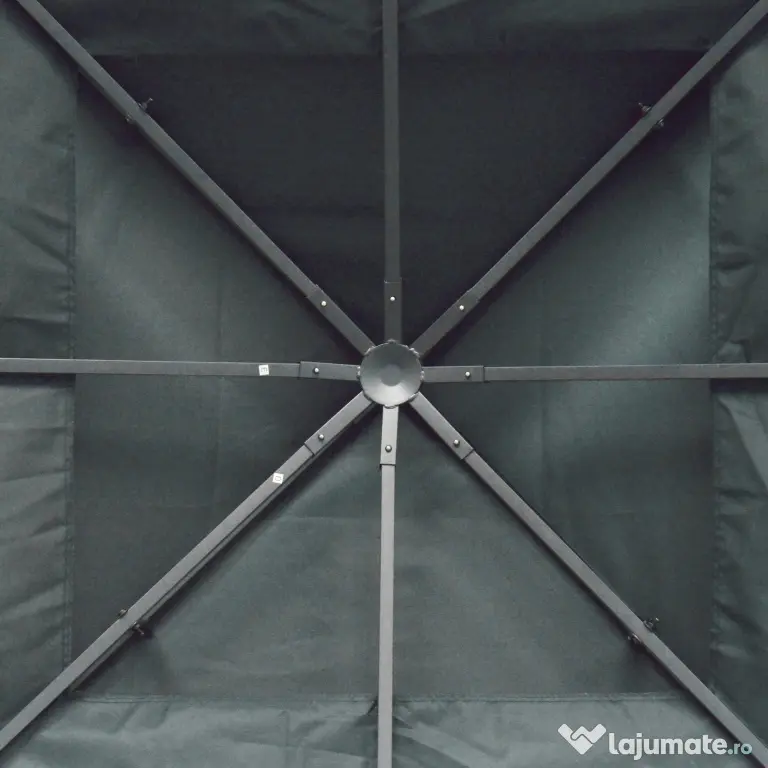 Outsunny Acoperis de Schimb pentru Foisor 3x3m, Prelata pentru Foisor cu 2 Niveluri Rezistent la Razele UV, Gri Antracit (NUMAI PRELATA)