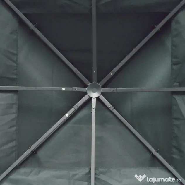 Outsunny Acoperis de Schimb pentru Foisor 3x3m, Prelata pentru Foisor cu 2 Niveluri Rezistent la Razele UV, Gri Antracit (NUMAI PRELATA)