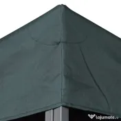 Outsunny Acoperis de Schimb pentru Foisor 3x3m, Prelata pentru Foisor cu 2 Niveluri Rezistent la Razele UV, Gri Antracit (NUMAI PRELATA) 