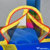 Outsunny Castel Gonflabil pentru Copii cu Trambulina si Piscina Pompa Inclusa 