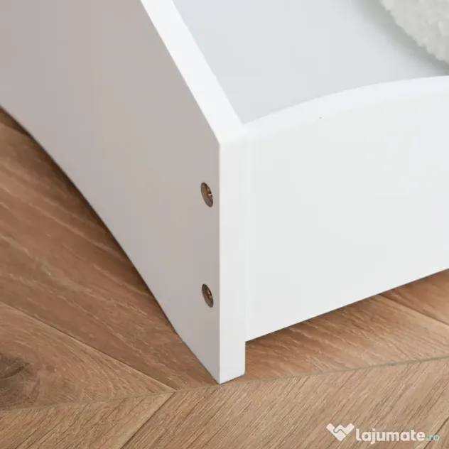 HOMCOM Suport Haine Copii cu Etajere și Agățători, Mobilier Dormitor Lemn, 63x37x103cm, Alb | Aosom Romania
