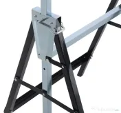 HOMCOM Set 2 Capre de Lucru Pliabile și Telescopice, Suporturi Pliabile cu Înălțime Reglabilă din Oțel, Negru 